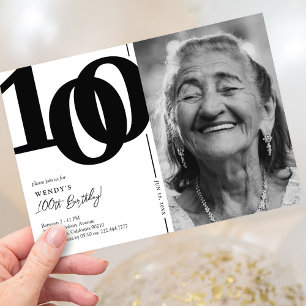 Invitation Fête des 100 ans de Photo Noir Blanc