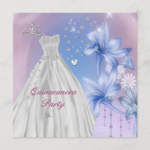 Invitation Fête des 15 ans de Quinceanera