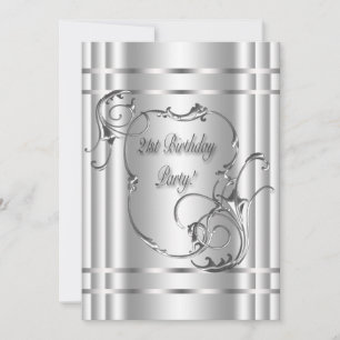 Invitation Fête des 21 ans de la femme argentée