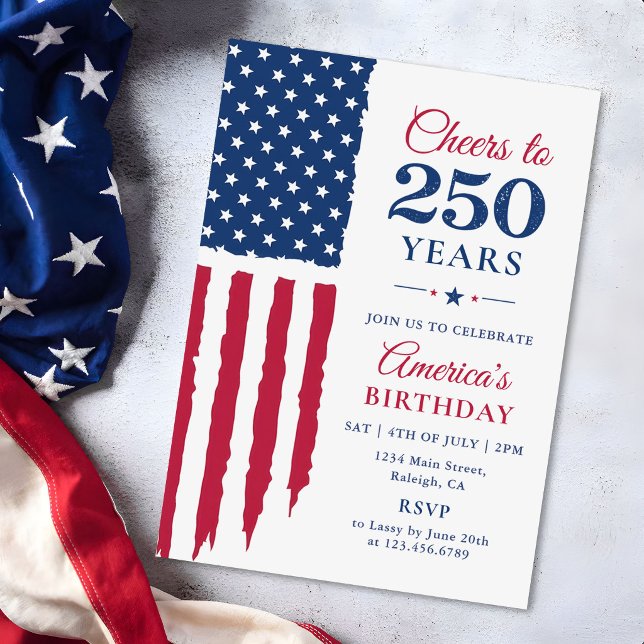 Invitation Fête des 250 ans de l'Amérique (Créateur téléchargé)