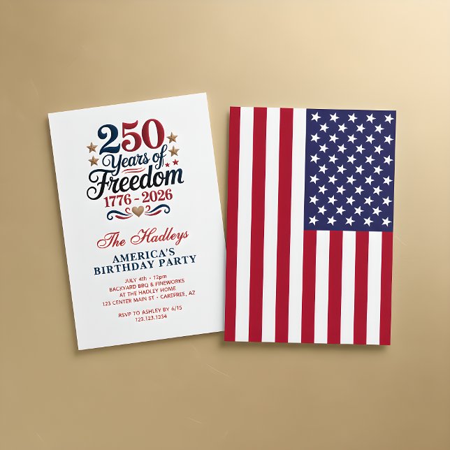 Invitation Fête des 250 ans de l'Amérique (Créateur téléchargé)