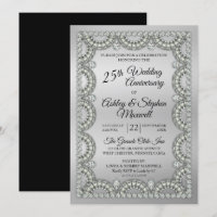 Fête des 25 ans de mariage d'argent et de diamant