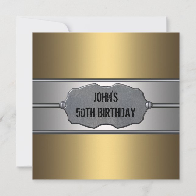 Invitation Fête des 50 ans de Metal Mans (Devant)