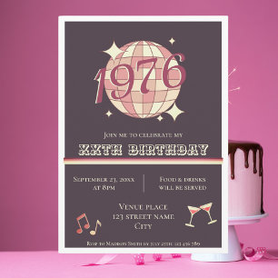 Invitation fête des 50 ans édition 1976