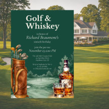Fête des 60 ans chic golf et whisky pour hommes