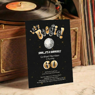 Invitation Fête des 60 ans de Let's Boogie pour hommes