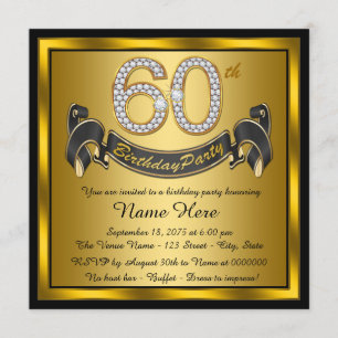 Invitation Fête des 60 ans d'or