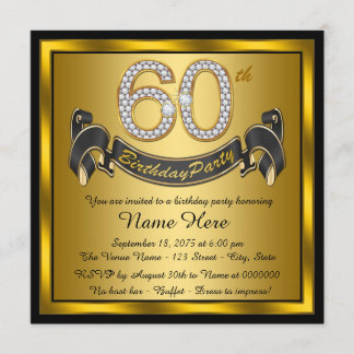 Invitation Fête des 60 ans d'or