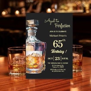 Invitation Fête des 65 ans du Whiskey Aged to Perfection pour