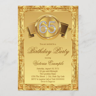 Invitation Fête des 65 ans Tourbillon de Diamant Or