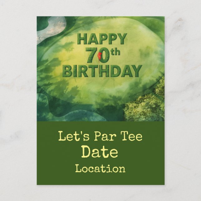 Invitation fête des 70 ans de golf par Tee de dépa (Devant)