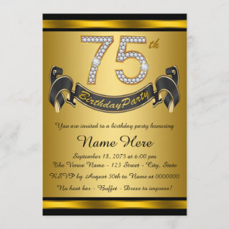 Invitation Fête des 75 ans de Gold