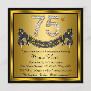 Invitation Fête des 75 ans de Gold