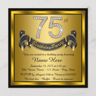Invitation Fête des 75 ans de Gold