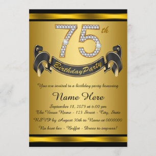 Invitation Fête des 75 ans en or