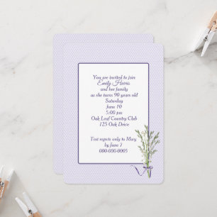 Invitation Fête des 90 ans Cœurs et Muguet