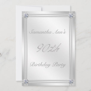 Invitation Fête des 90e anniversaire de l'effet d'argent et d