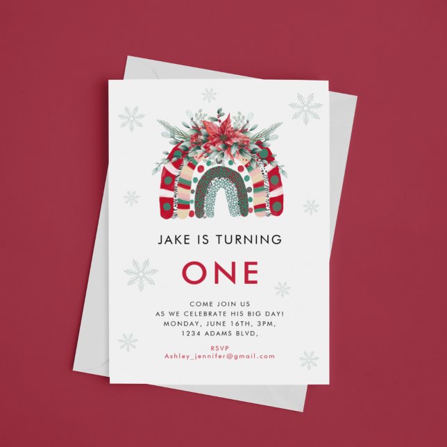 Invitation Fête des Anniversaires de enfants arc-en-ciel de N (Créateur téléchargé)