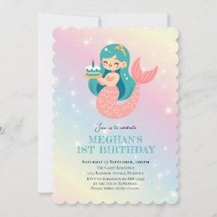 Invitation Fête des anniversaires de enfants sous la mer