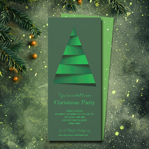 Invitation Fête des arbres de Noël modernes