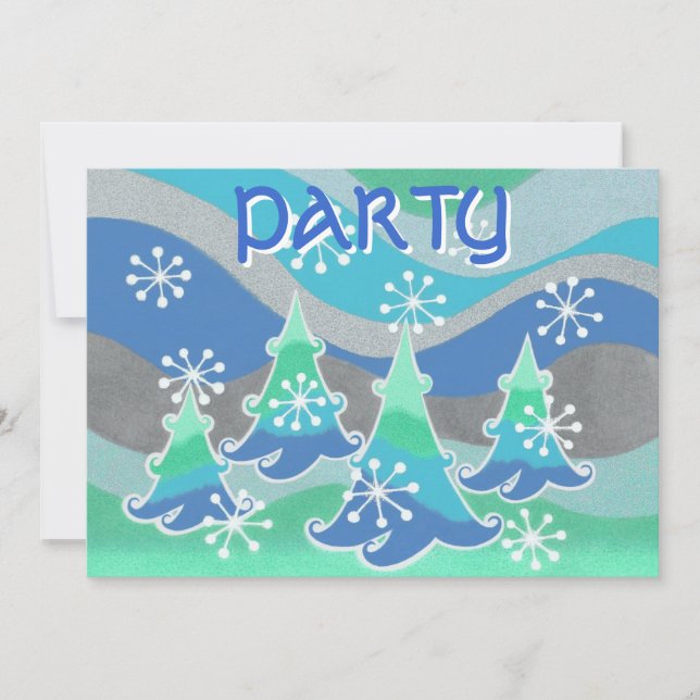 Invitation "Fête" des arbres d'hiver (Devant)