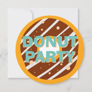 Invitation Fête des beignes Neutre sur le genre n'importe que