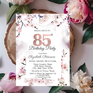 Invitation Fête des cerisiers en fleurs 85e anniversaire 