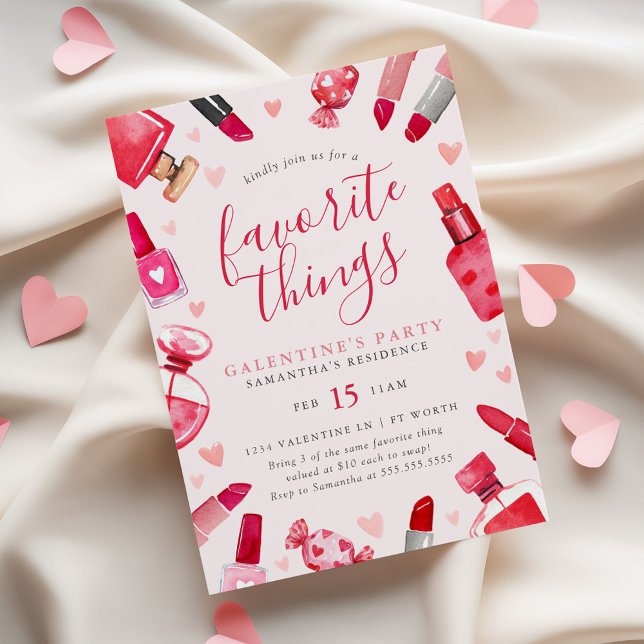 Invitation Fête des choses préférées de la Galentine (Créateur téléchargé)