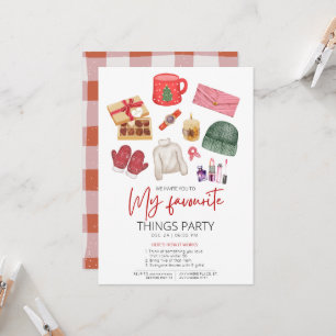 Invitation Fête des choses préférées festive