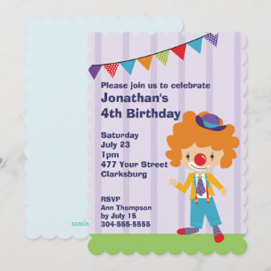 Invitation Fête des Clowns du cirque