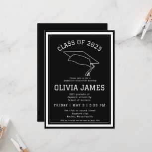 Invitation Fête des diplômes de l'université de classe