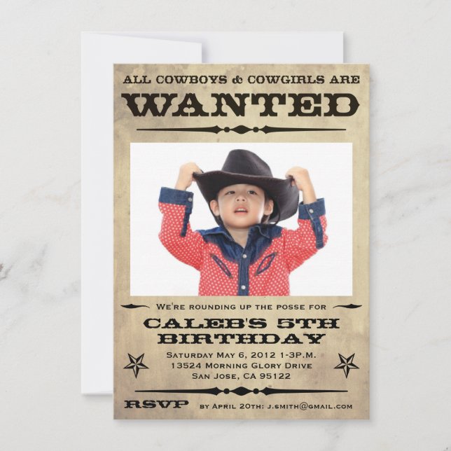 Invitation Fête des enfants de l'affiche Recherchée (Devant)