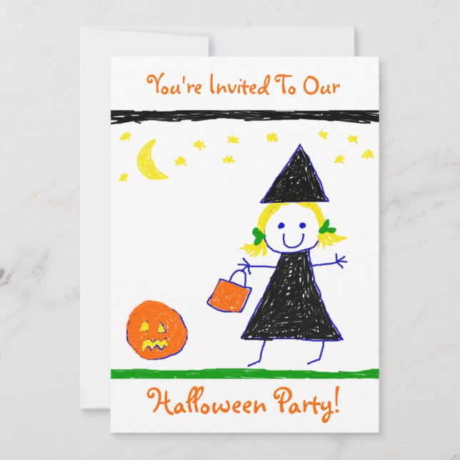 Invitation Fête des enfants d'Halloween ! (Devant)