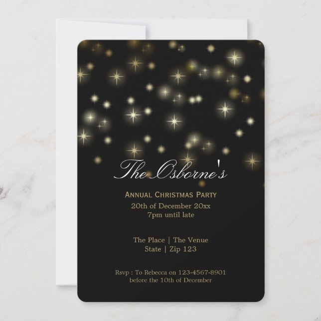 Invitation Fête des étoiles de Noël (Devant)