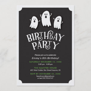 Invitation Fête des fantômes d'anniversaire