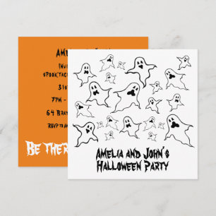 Invitation Fête des fantômes Éffrayants d'Halloween personnal
