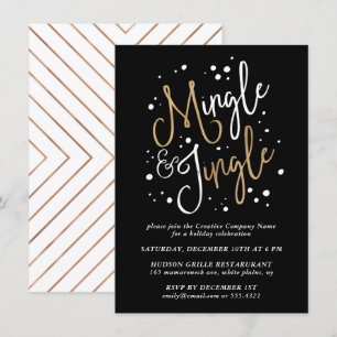 Invitation Fête des fêtes de Mingle et Jingle, une entreprise
