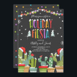 Invitation Fête des fêtes de Noël de Cactus<br><div class="desc">◦ Une façon parfaite d'invitation de vos invités à votre fête de Noël Fiesta Cactus!</div>