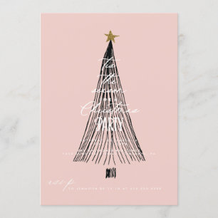 Invitation Fête des fêtes de Noël de la Parties scintillant l