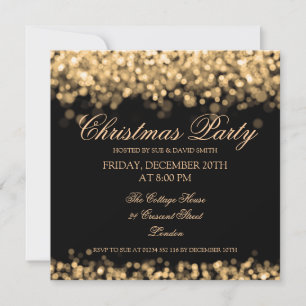 Invitation Fête des Fêtes de Noël Lumières Chatoyantes