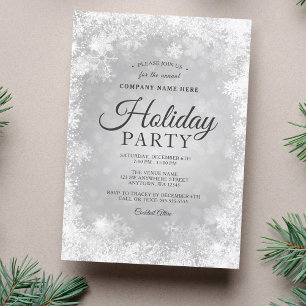 Invitation Fête des fêtes de Noël Silver Snowflake