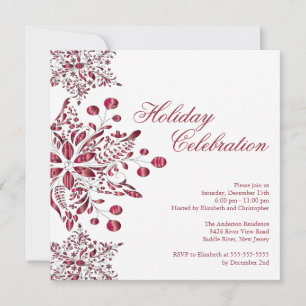 Invitation Fête des Fêtes des bijoux rouges