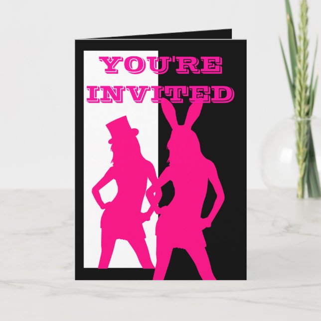 Invitation Fête des filles roses (Devant)