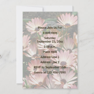 Invitation Fête des Fleurs de marguerite rose
