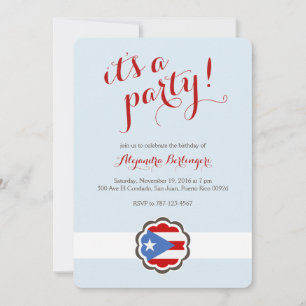 Invitation Fête des Fleurs, Drapeau Portoricain