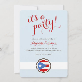 Invitation Fête des Fleurs, Drapeau Portoricain