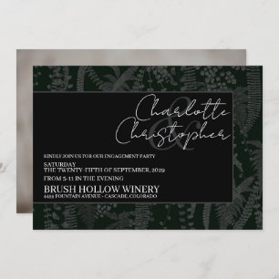 Invitation Fête des fougères sombres et moody