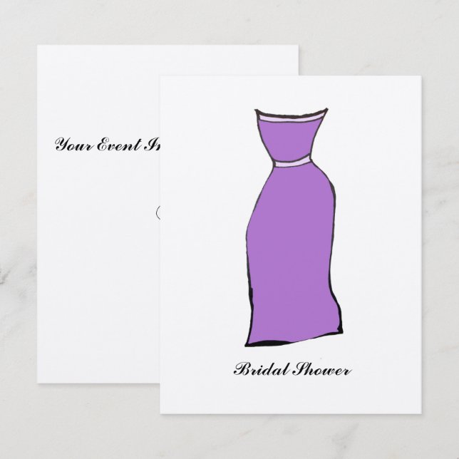 Invitation Fête des mariées (Devant / Derrière)