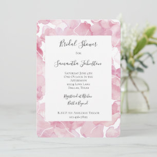 Invitation Fête des mariées Abstraite rose chic