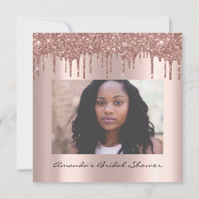 Invitation Fête des mariées Anniversaire Rose Drives Simply P (Dos)